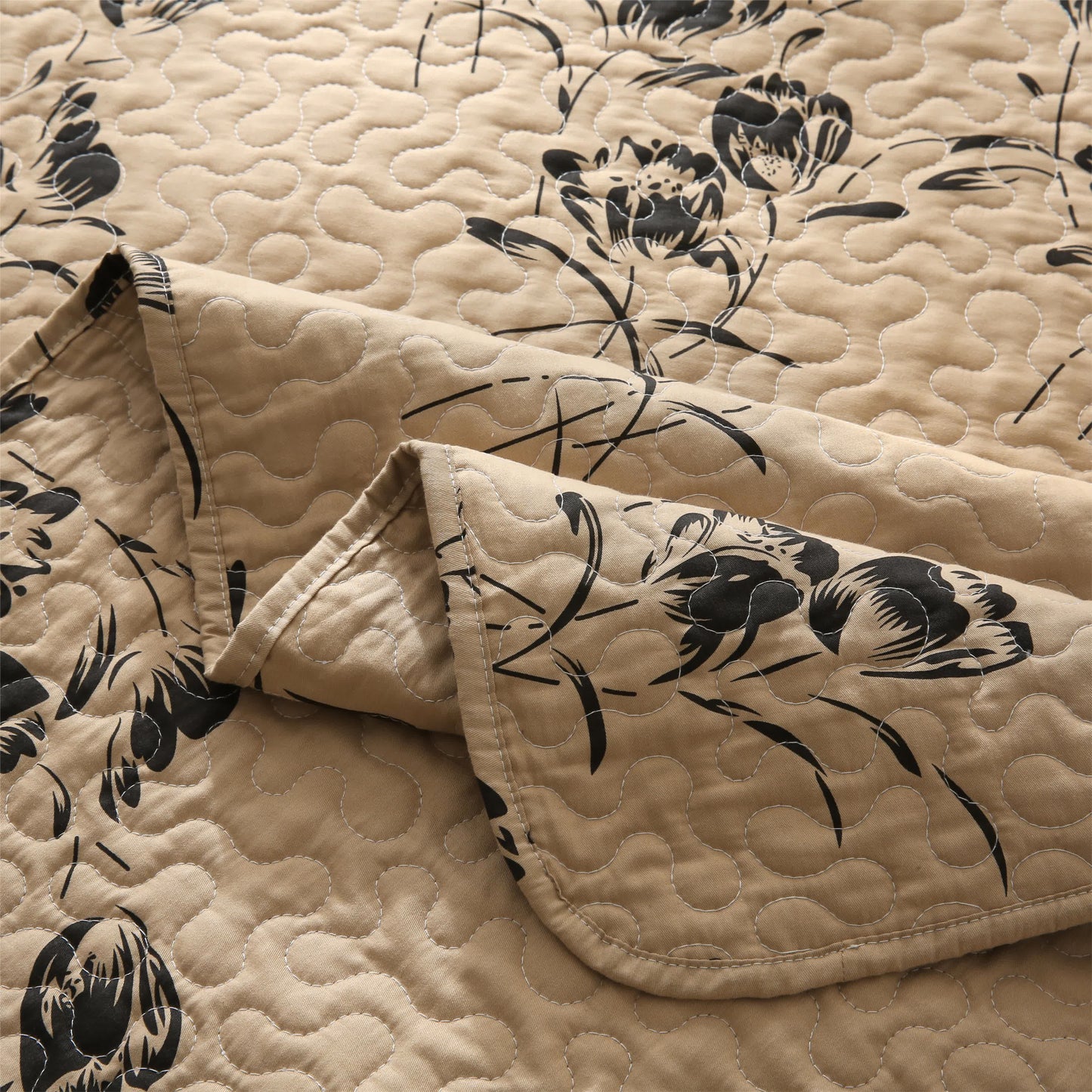 Quilted Cotton Vintage Floral Bedding