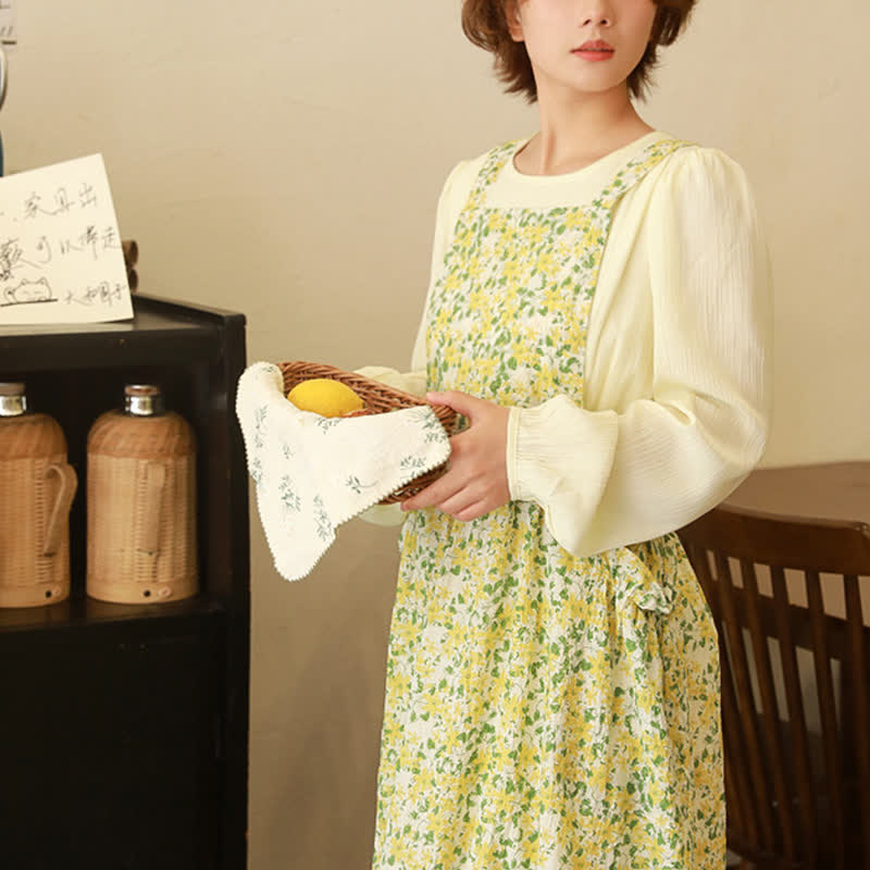 Pure Cotton Pastoral Style Waterproof Apron