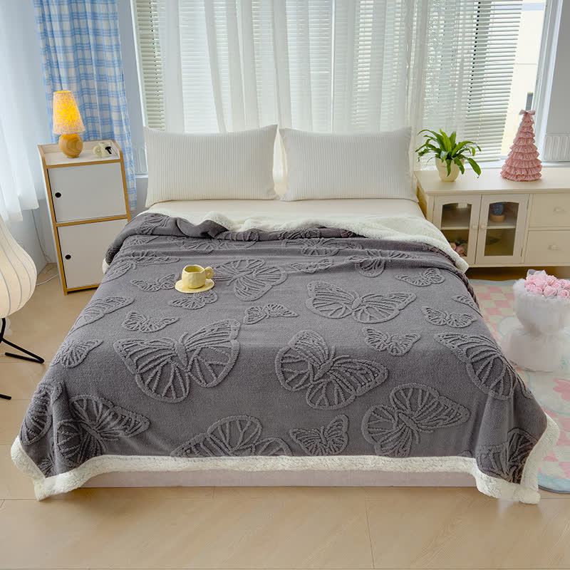 Butterfly Soft Sherpa Decorative Blanket