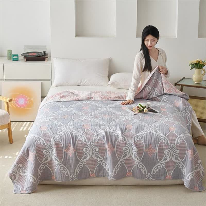 Retro Style Cotton Gauze Comfy Quilt