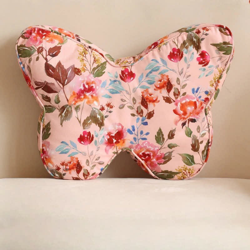 Pastoral Butterfly Shape Soft Lumbar Pillow