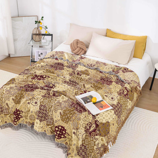 Jacquard Tassel Cotton Gauze Breathable Quilt