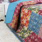 Rustic Floral Cotton Linen Quilted Bedding