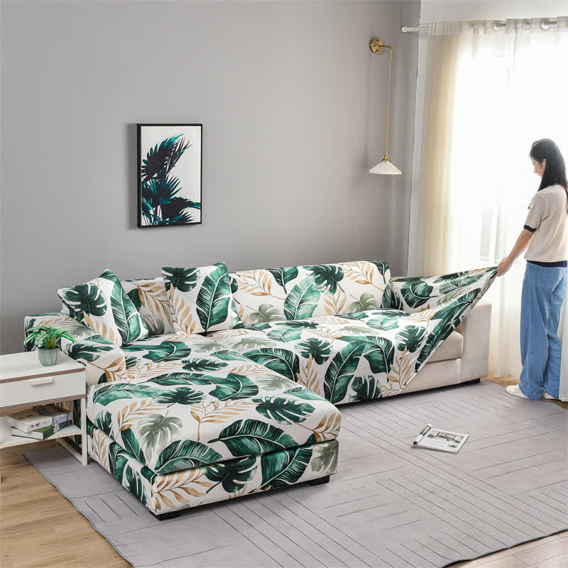 Banana Leaf Elastic Stretchable Couch Cover