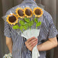 Knitted Handmade Cotton Crochet Sunflower - image 3