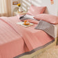 Solid Color Soft Reversible Coverlet Blanket