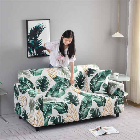 Banana Leaf Elastic Stretchable Couch Cover