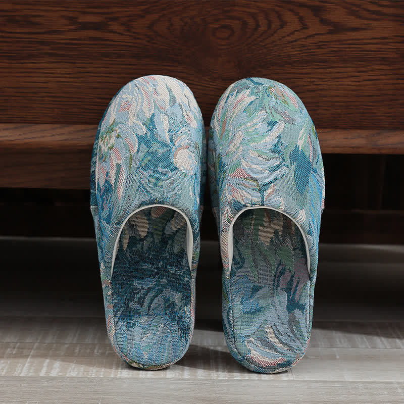 Chinoiserie Floral Non-slip House Slippers