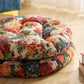 Round Shape Floral Chair Pad Floor Cushion