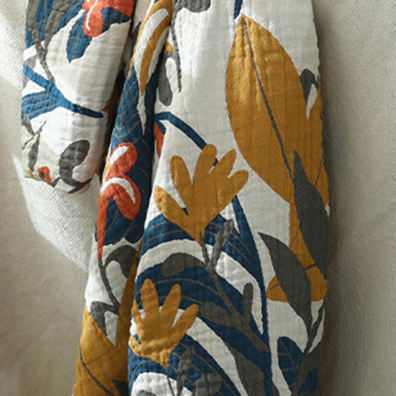 Goldenrod Flower Reversible Cotton Sofa Blanket - image 4