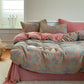 Cotton Gauze Rustic Floral Bedding Set (4PCS)