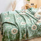 Ownkoti Retro Cotton Gauze Reversible Tassel Quilt