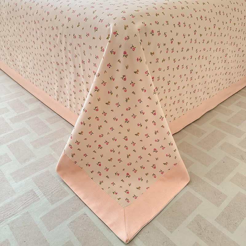 Pure Cotton Elegant Rose Soft Coverlet