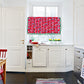 Red Flower Print Tassel Tier Curtain - image 1