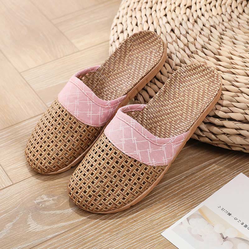 Modern Hollow-out Anti-slip Flax Slippers