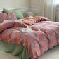 Pastoral Lotus Cotton Gauze Bedding Set (4PCS)