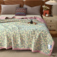 Vine Leaf Three-layer Cotton Reversible Quilt