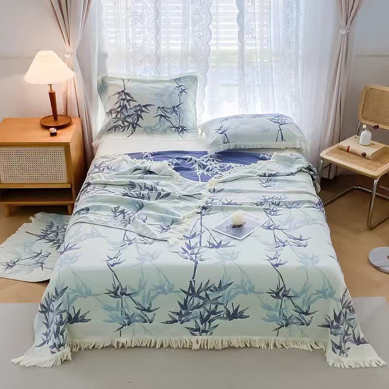 Cotton Gauze Jacquard Bamboo Reversible Quilt