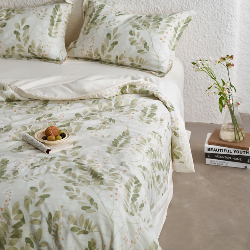 Pastoral Leaf Lyocell Fiber Summer Bedding