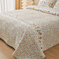 Pure Cotton Quilted Colorful Floral Bedding