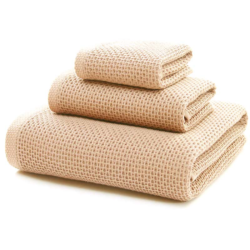 Ownkoti Simple Cotton Towel Honeycomb Weave Square Towel Set (3-Pack)