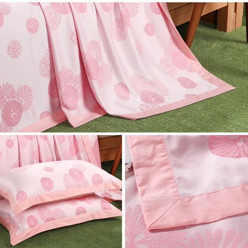 Rural Flower Coverlet Blanket & Pillowcases (3PCS)