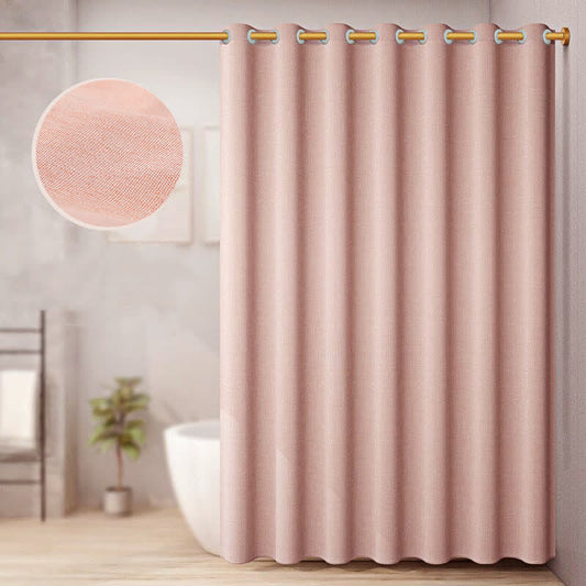 Luxurious Solid Color Flax Shower Curtain