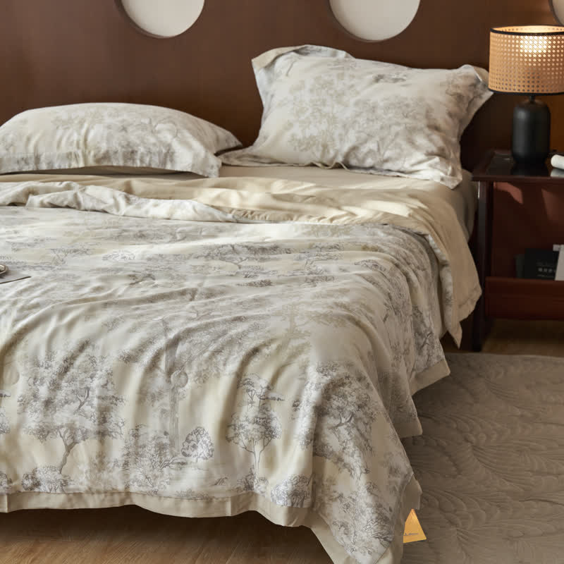 Elegant Forest Lyocell Fiber Smooth Bedding