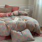 Cotton Gauze Rustic Floral Bedding Set (4PCS)