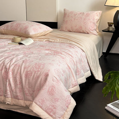 Cotton Gauze Luxurious Flower Summer Bedding