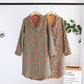 Leaf Tuxedo Button Cotton Nightdress - image 2