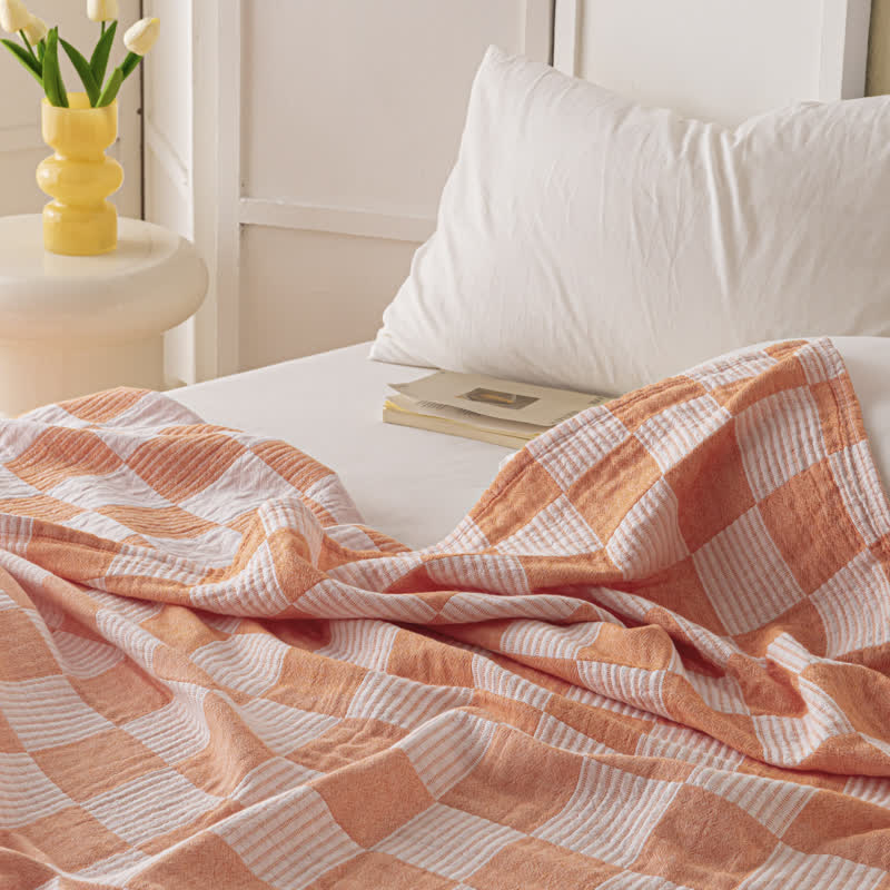 Modern Checkerboard Pure Cotton Breathable Quilt