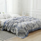 Pattern Gauze Reversible Quilt Breathable Throw - Gray Blue - Queen - image 11