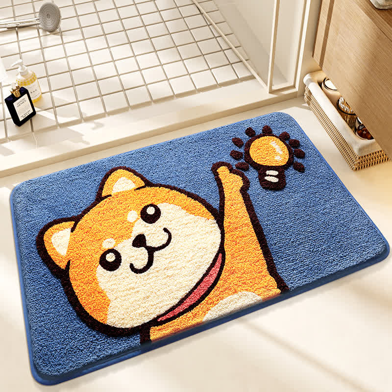 Cute Corgi Non-slip Soft Bath Mat