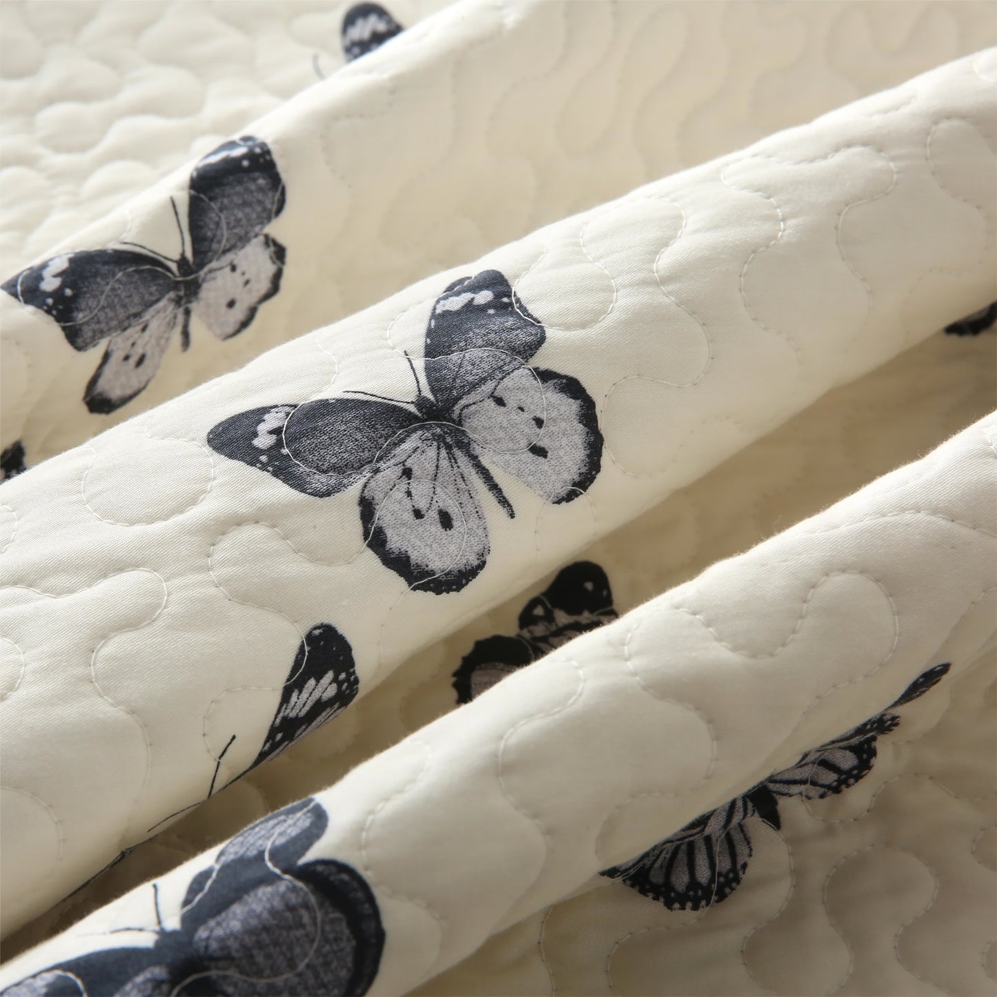 Elegant Buttefly Pure Cotton Quilted Bedding