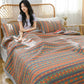 Jacquard Retro Geometric Pattern Summer Quilt