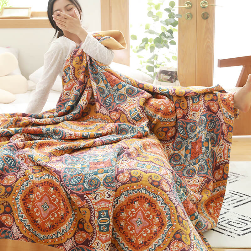 Dark Orange Comfy Reversible Cotton Quilt - image 3