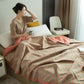 Three Layer Cotton Gauze Elegant Floral Quilt