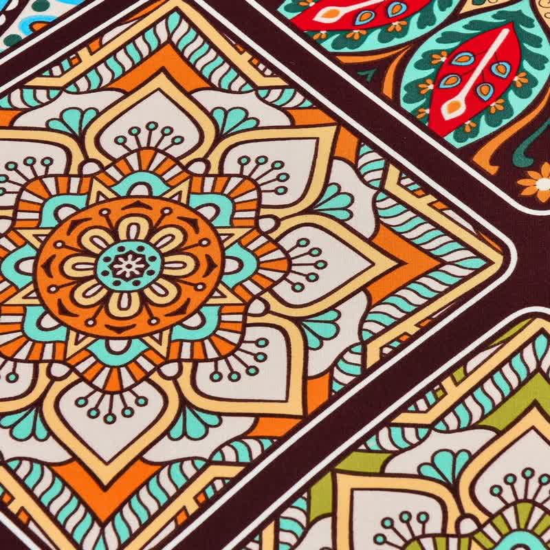 Retro Mandala Flowers Elastic Couch Cover