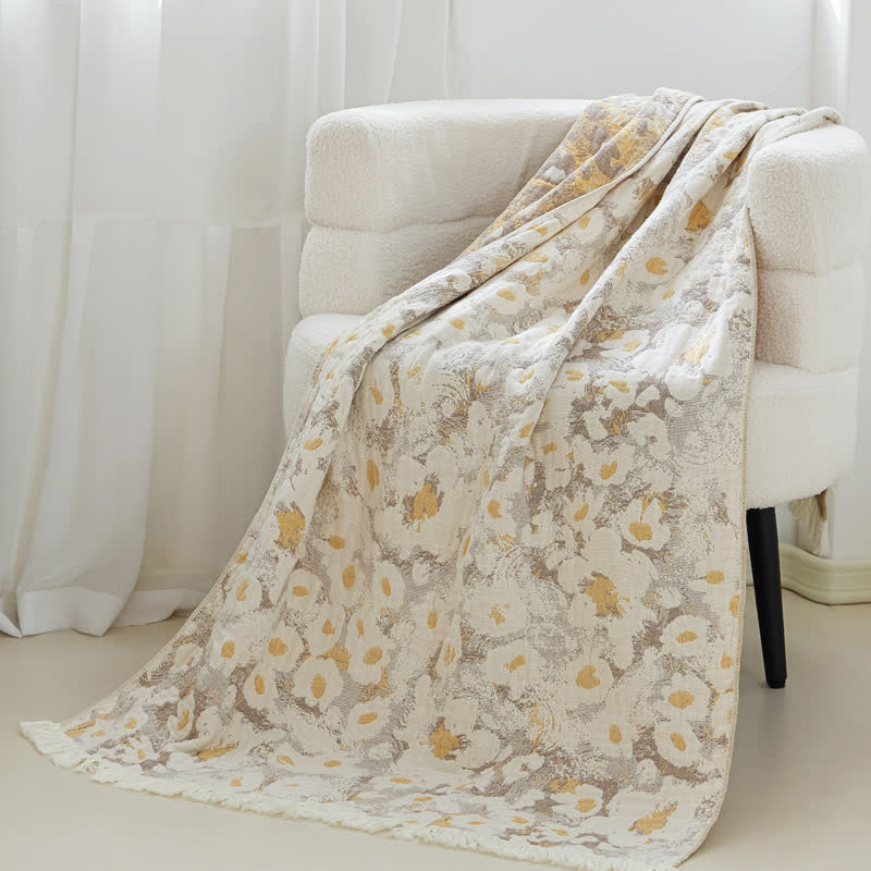 Cotton Gauze Floral Soft Absorbent Bath Towel