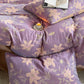 Floral Lily Cotton Gauze Bedding Set (4PCS)