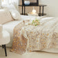 Lovely Flower Cotton Gauze Tassel Quilt