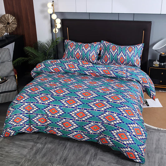 Geometric Bohemian Brushed Bedding Set(3PCS)