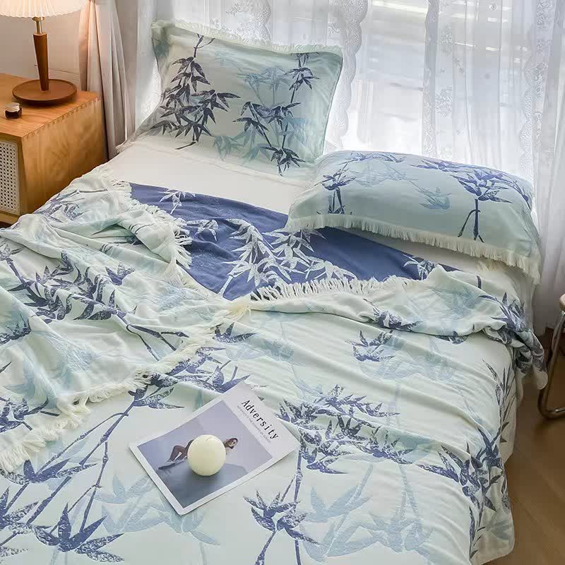 Cotton Gauze Jacquard Bamboo Reversible Quilt