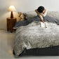 Floral Double Layer Cotton Gauze Bedding Set (4PCS)