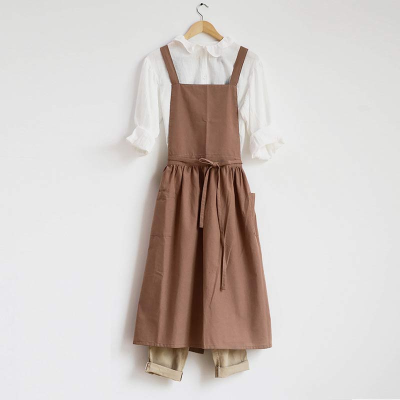 Ownkoti Cotton Apron Waterproof Apron With Pockets - image 17