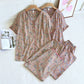 Floral Print Cotton Silk Loungewear Set - image 2
