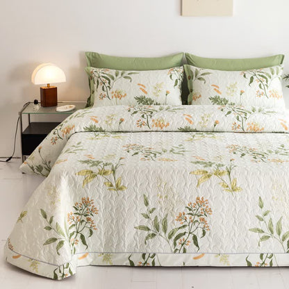 Pure Cotton Elegant Floral Quilted Bedding