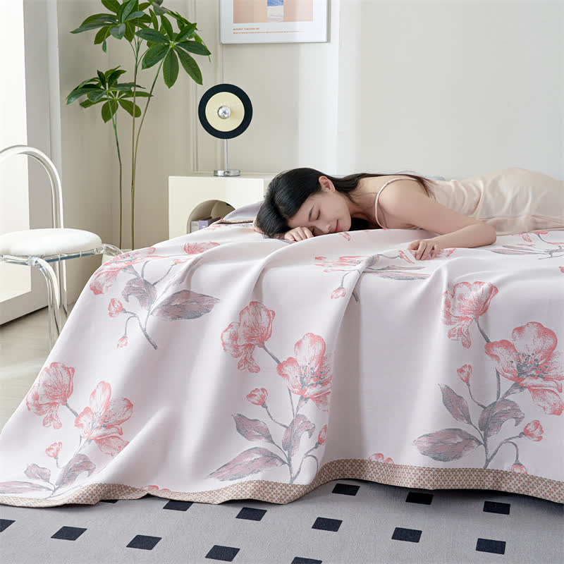 Floral Lyocell Gauze Summer Breathable Quilt