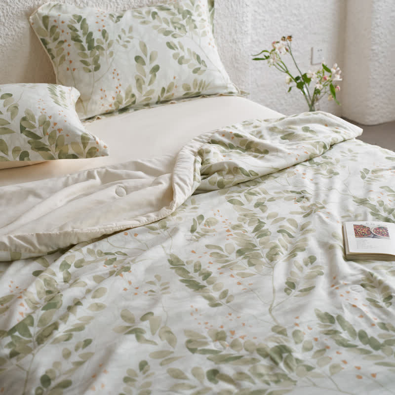 Pastoral Leaf Lyocell Fiber Summer Bedding